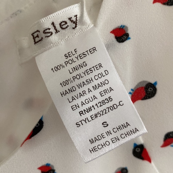 Esley Bird Patterned Dress - S - Picture 7 of 8